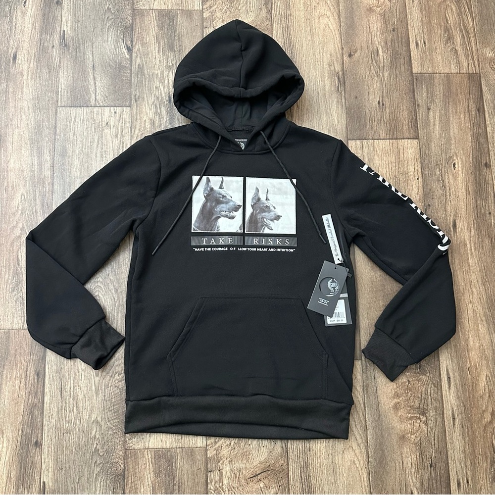 CR-24 Take Risks Doberman dogs Hoodie Size S Black